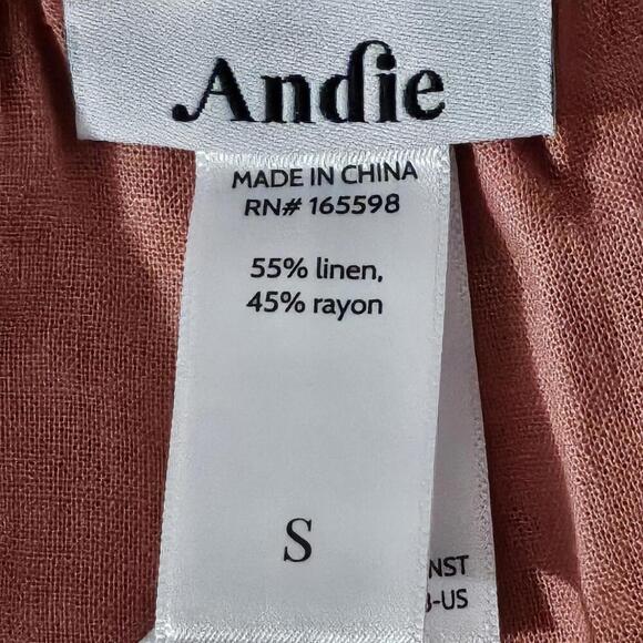 2/$30 Andie The Graciosa Linen Shorts Sunset Size S | Casual Summer Essential - Picture 4 of 6